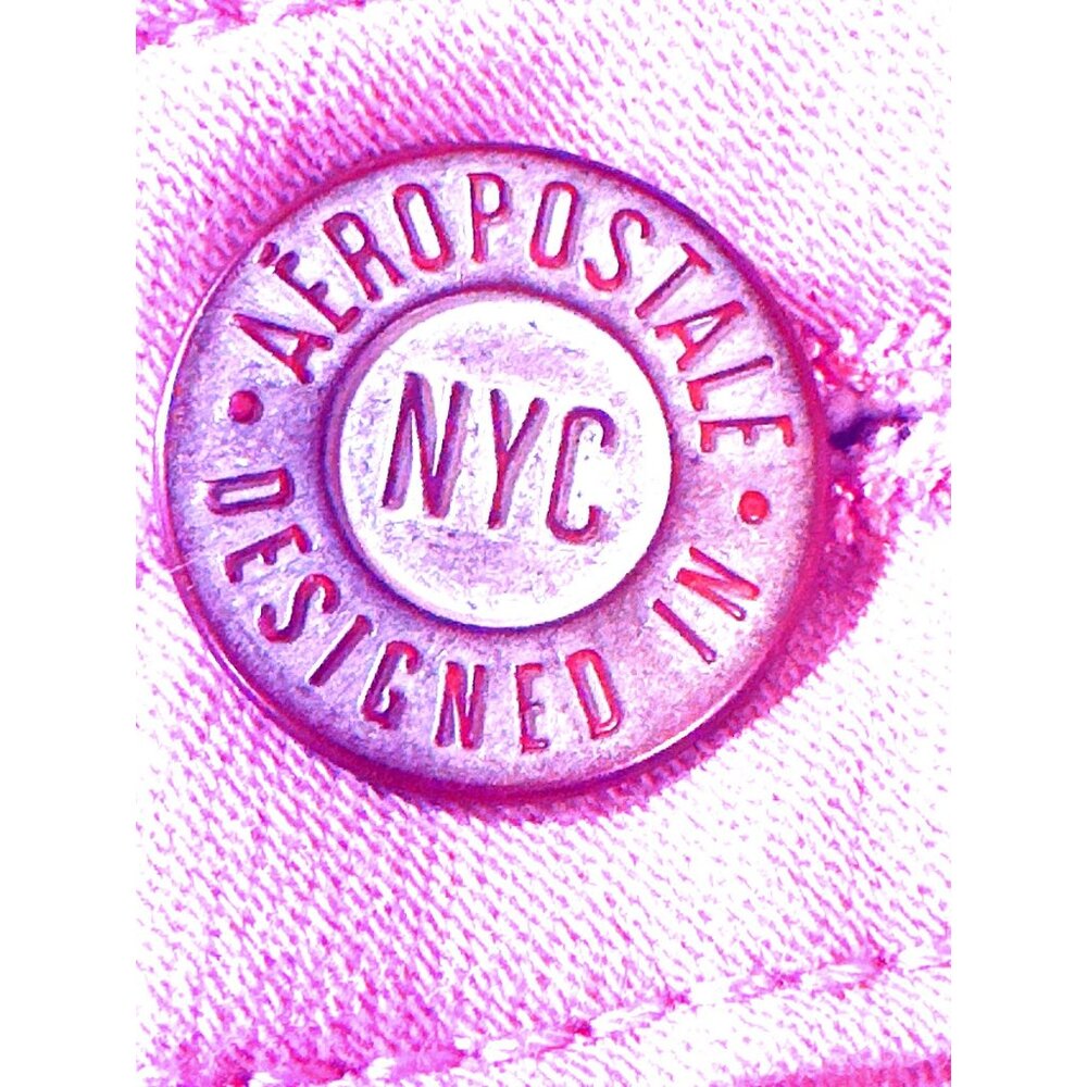 Aeropostale Sz 12 Pink High Waisted Jegging Skinny Stretch Denim Pants City Chic - Picture 9 of 12